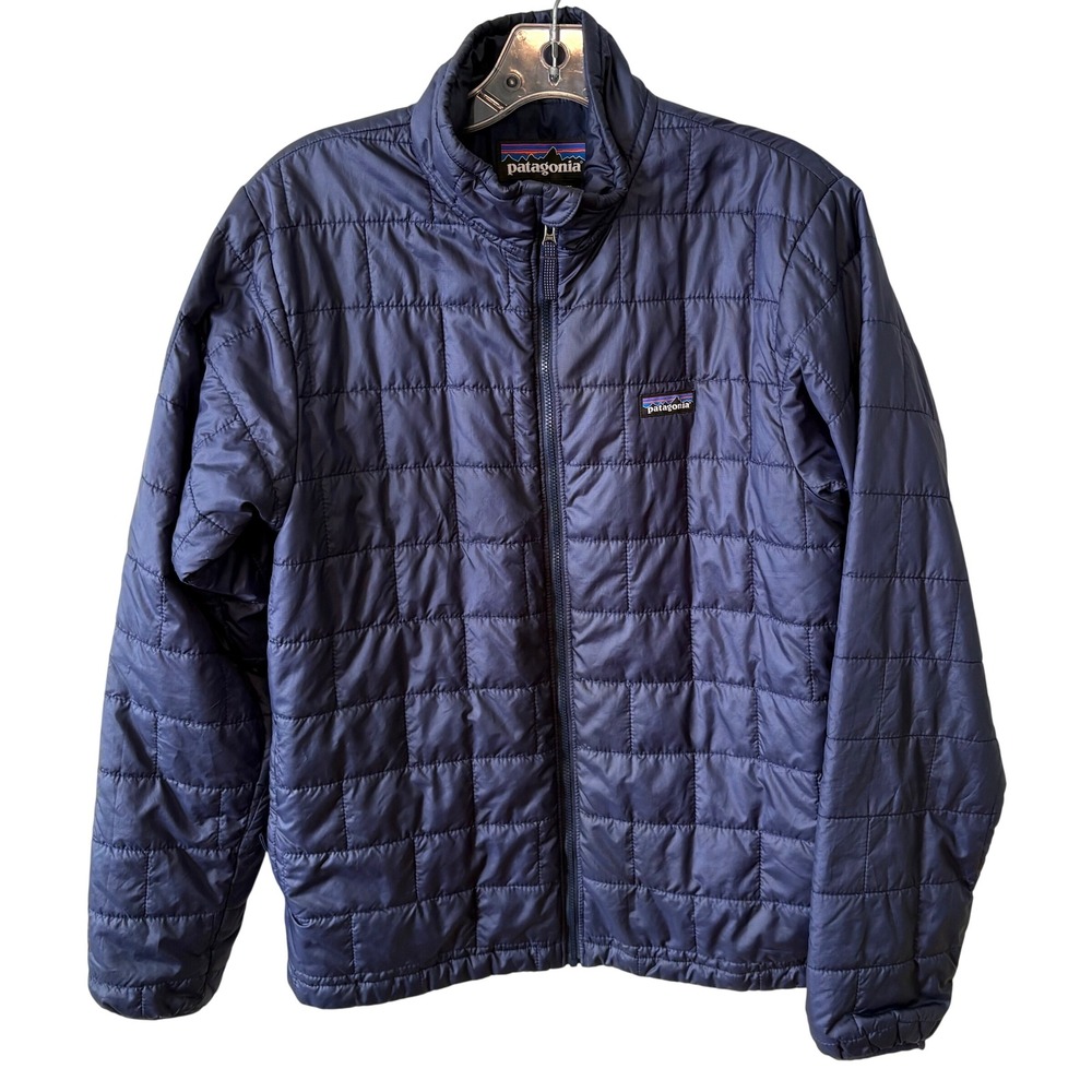 Patagonia Navy Kids' Nano Puff Brick Quilt Jacket in Size XXL 16-18